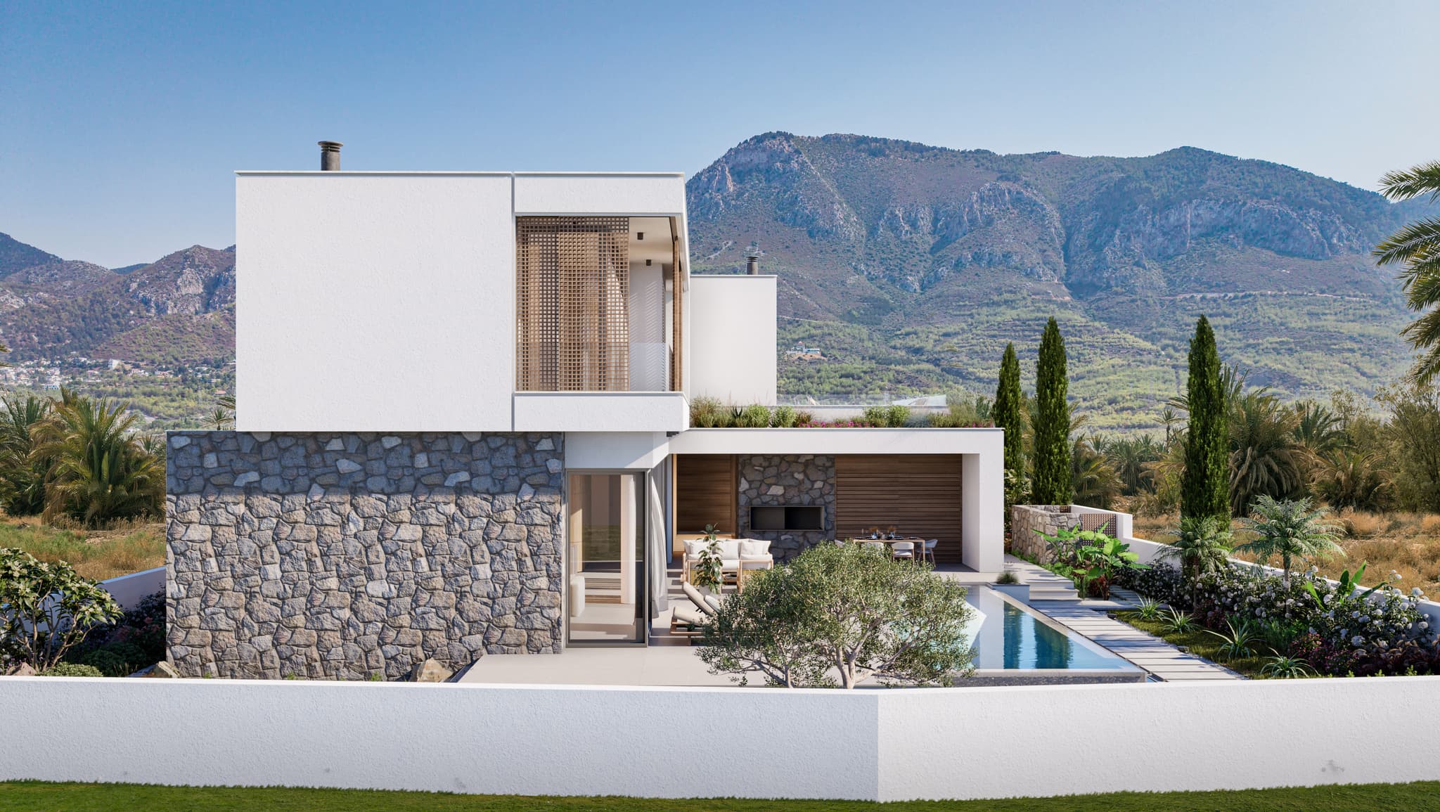 Developments harmonize seamlessly with the breathtaking landscapes  of trees, mountains,  and sea.